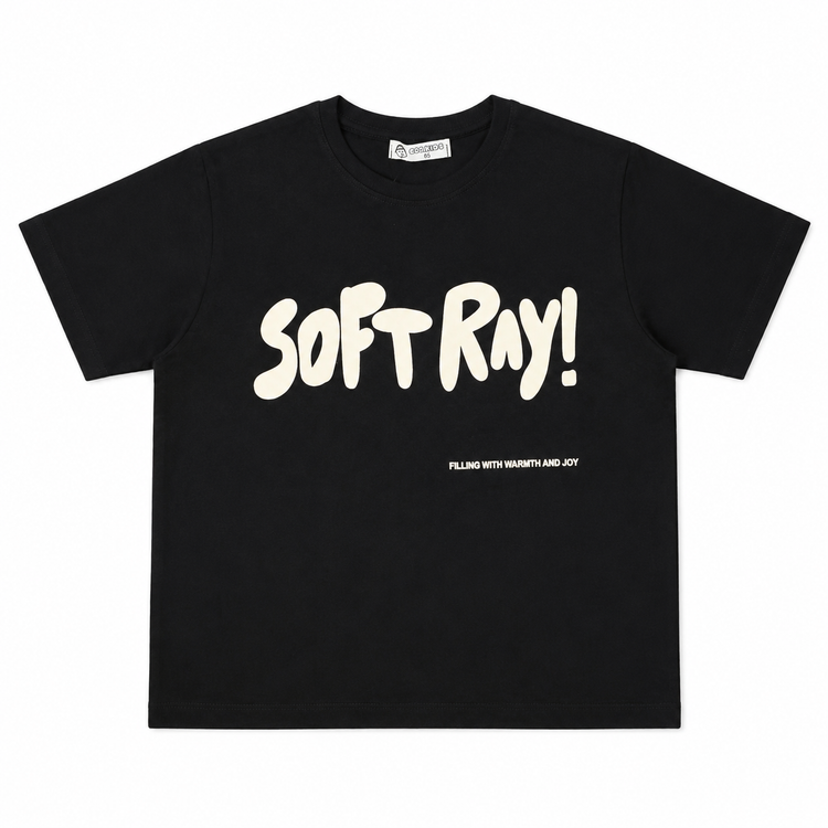 تیشرت باکسی چاپ SOFT RAY نخ پنبه دورو کد ۱۵۰۱۸