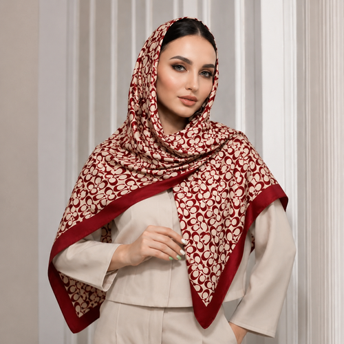 روسری ابریشم سایز ۱۱۰