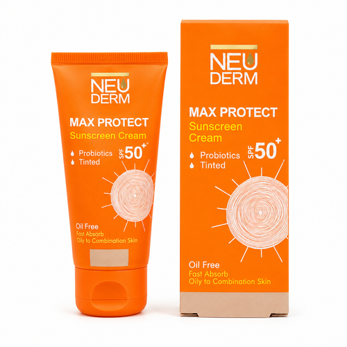 کرم ضد آفتاب رنگی نئودرم Max Protect SPF 50+ مناسب پوستهای چرب و مختلط