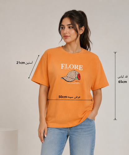 تیشرت زنانه جلو تک چاپ محصول وارداتی کد ۱۴۰۰۳