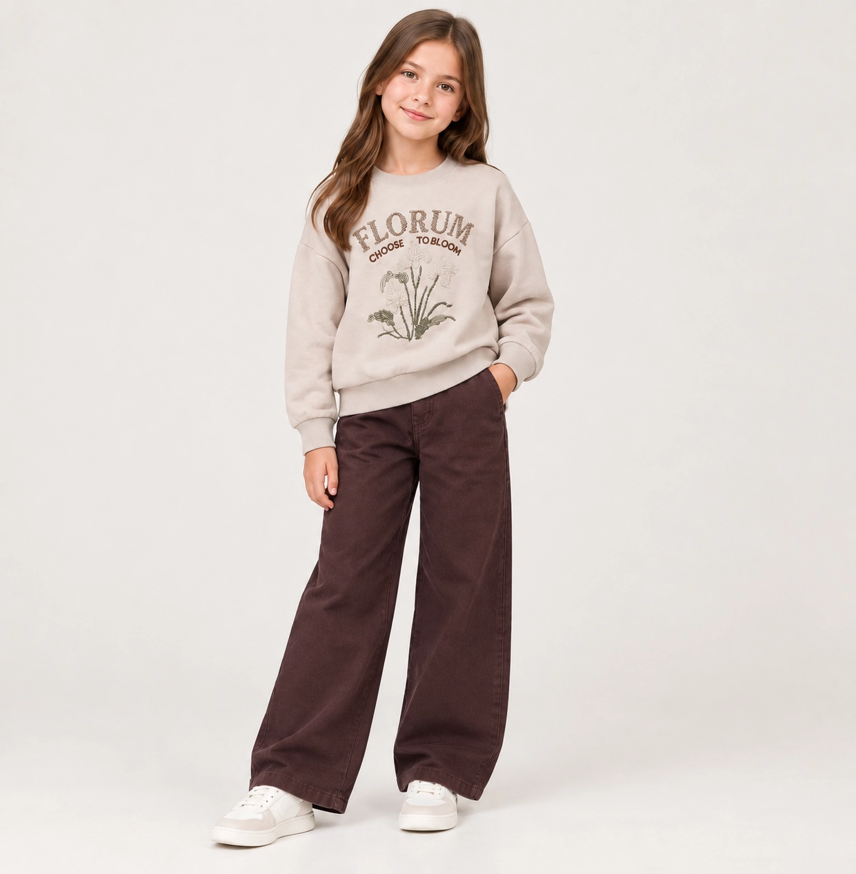 ست دخترانه بلوز و شلوار کتان برند STAR KIDS کد ۲5074
