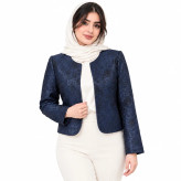 کت زنانه کوتاه ابریشم ژاکارت نگینی اسکپ کد ۴۷۰۴۶